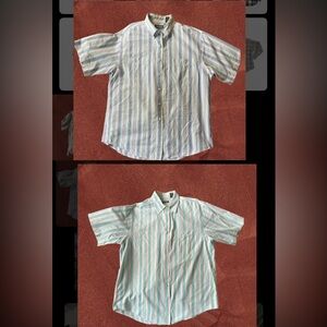 Lands’ End Men’s Button Down Shirt Bundle L 16–16.5 | Striped Cotton (2)